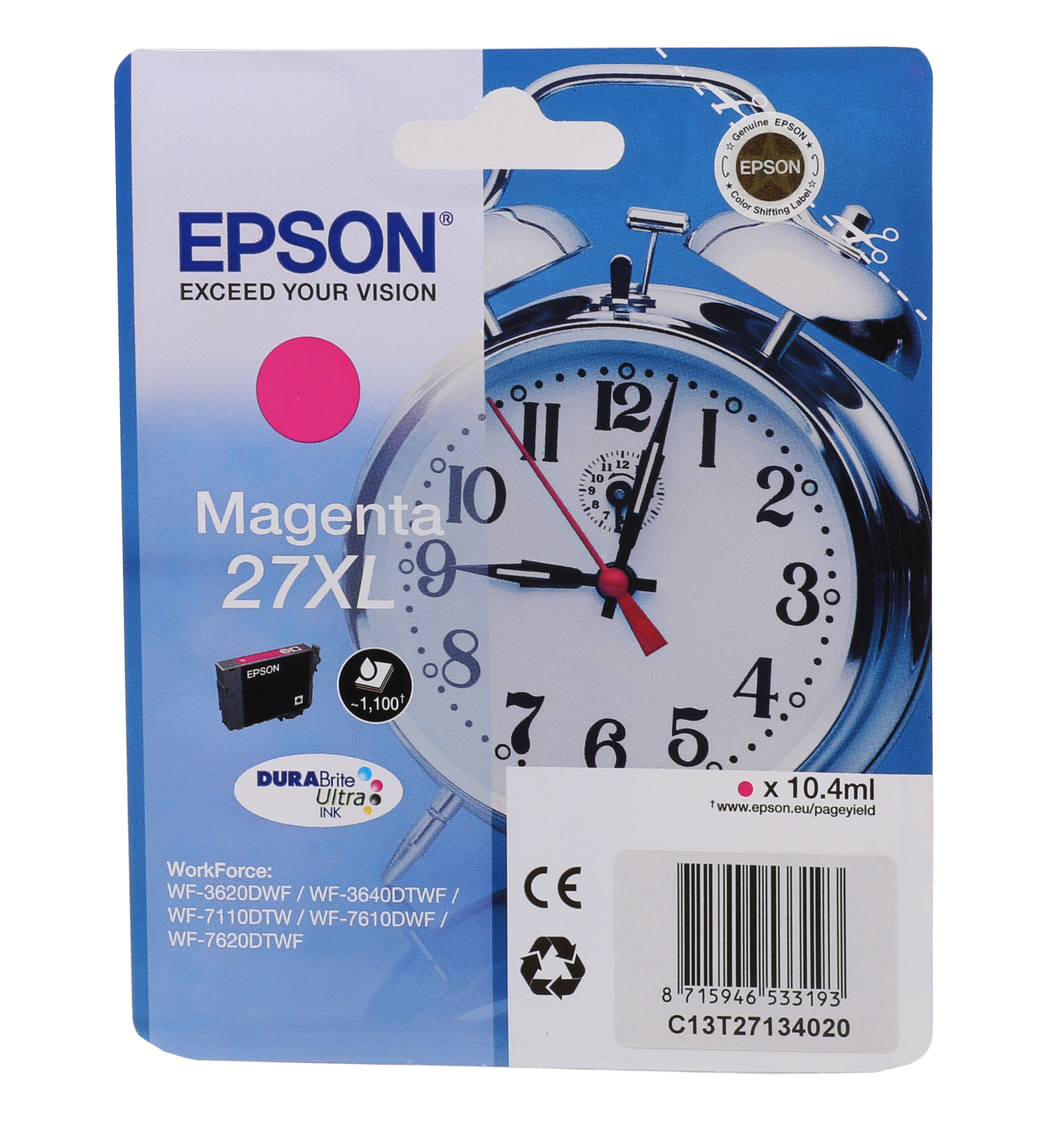 EPSON 27XL MAGENTA KIRMIZI MUREKKEP KARTUS T27134012