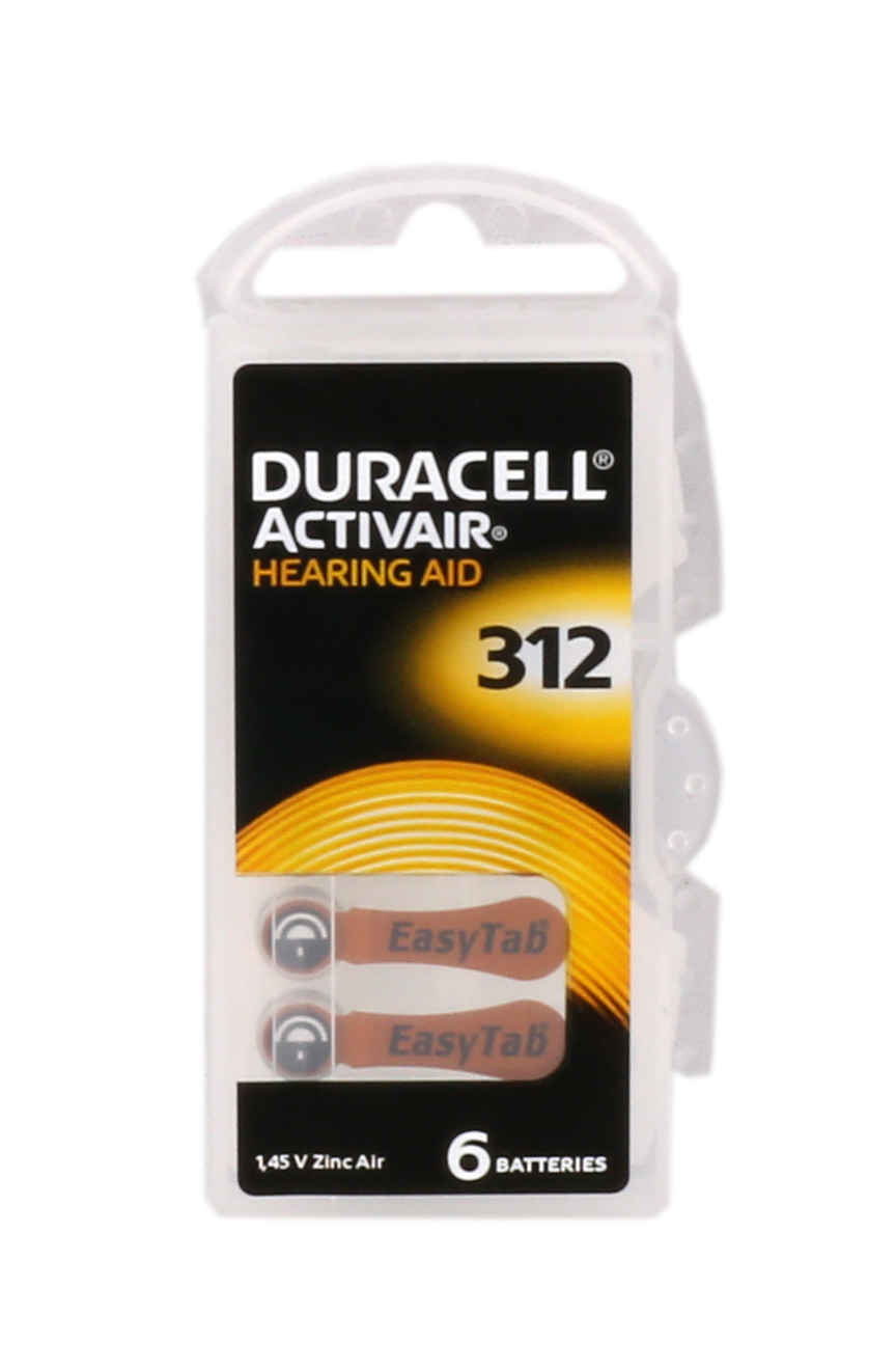 DURACELL 312 NUMARA DUGME KULAKLIK PILI ISITME CIHAZI ICIN 6'LI PAKET