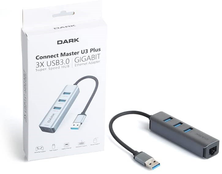 DARK DK-AC-USB332GL USB3.0 TO 3XUSB3.0-RJ45 CEVRCI