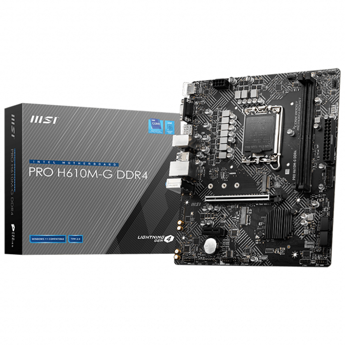 MSI PRO H610M-G DDR4 3200MHZ MATX 1700