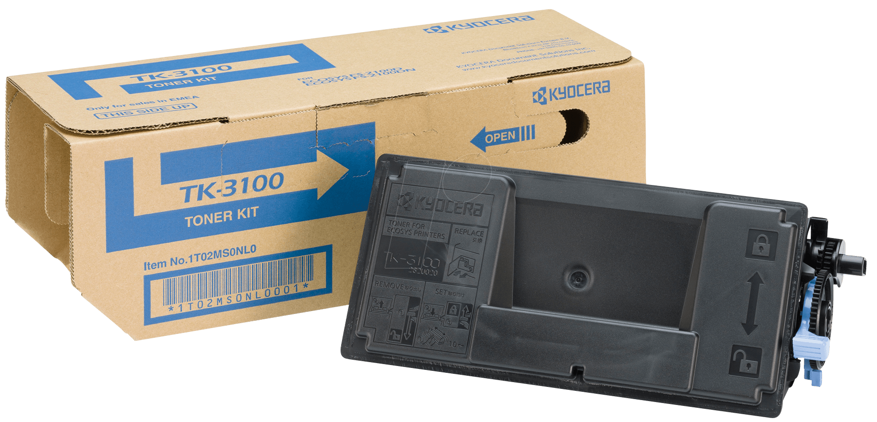 KYOCERA TK-3100 ORJINAL FOTOKOPI TONERI ECOSYS M3040-3540DN FS-2100D-4100-4200-4300 12.500 SAYFA