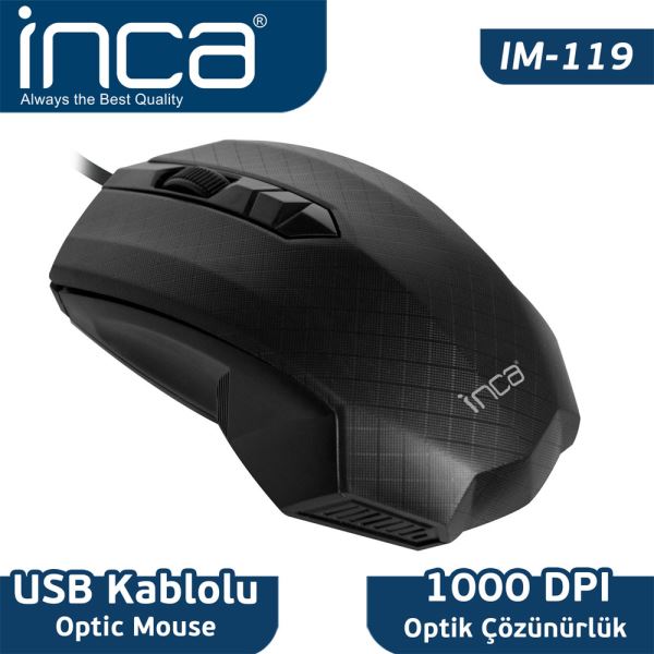 INCA IM-119 USB SIYAH OPTIK MOUSE