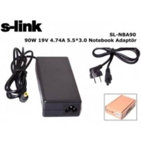 S-LINK SL-NBA90 90W 19V 4.74A 5.5-3.0 SAMSUNG NOTEBOOK BATARYASI