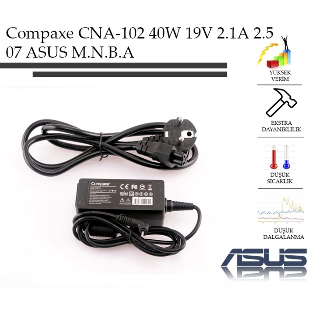 COMPAXE CNA-102 40W 19V 2.1A 2.5-07 ASUS ADAPTOR