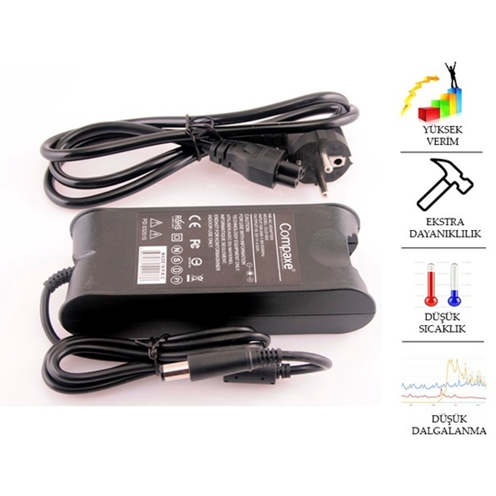 COMPAXE CLD-503 90W 19.5V 4.62A 7.4-5.0 IGNELI DELL NOTEBOOK ADAPTORU