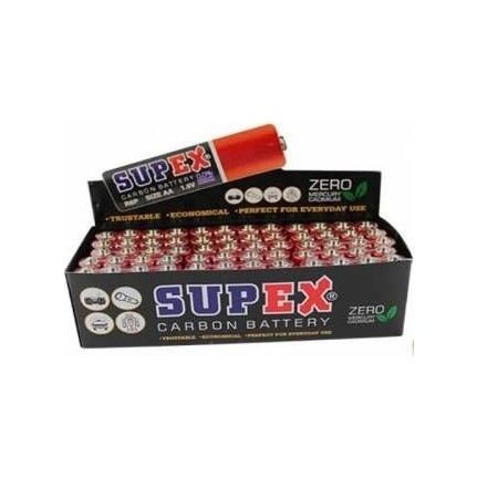 SUPEX 6F22 9V CINKO KARBON PIL 12 LI PAKET