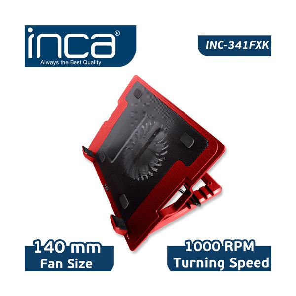 INCA INC-341FXK KIRMIZI ERGONOMIK SESSIZ USB NOTEBOOK SOGUTUCU