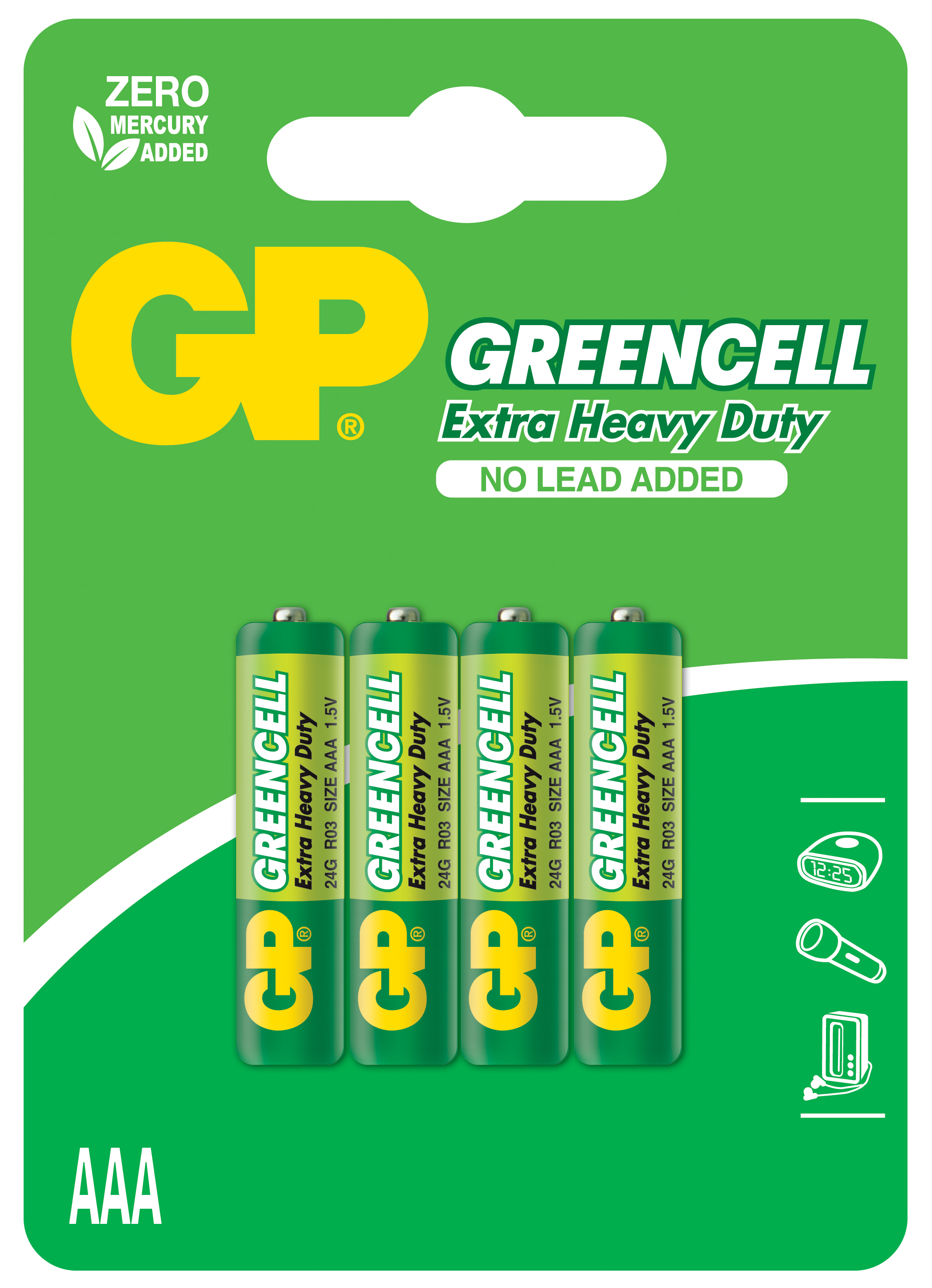 GP GREENCEL R03 AAA BOY INCE CINKO KALEM PIL 4'LU PAKET GP24G-U4