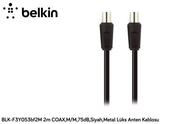 BELKIN BLK-F3Y053BF2M 2MT COAX,M-M75DB,SIYAH,METAL KABLO