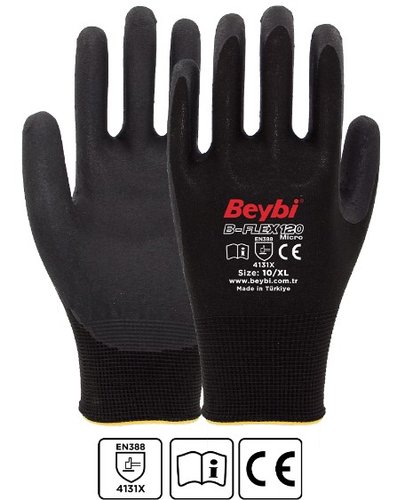 BEYBI B-FLEX120 10BEDEN 12LI MICRO KOPUK NITRIL ELDIVEN (4131X)