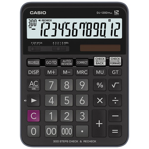 CASIO DJ-120D PLUS ISLEM KONTROLLU 12 HANE MASA USTU HESAP MAKINESI