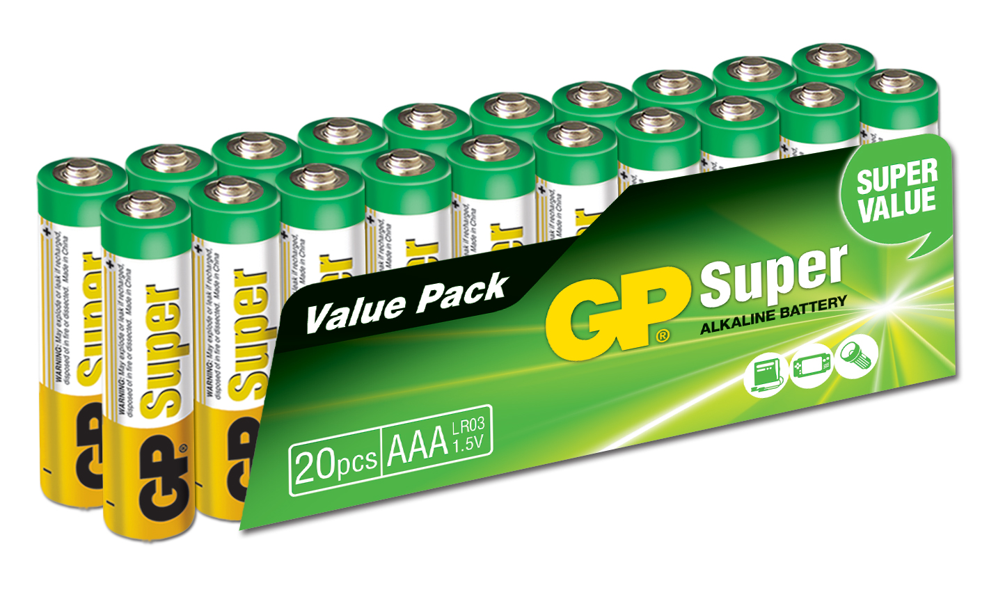 SUPER ALKALIN LR03 AAA BOY INCE KALEM PIL 20LI PAKET GP24A-2VS20