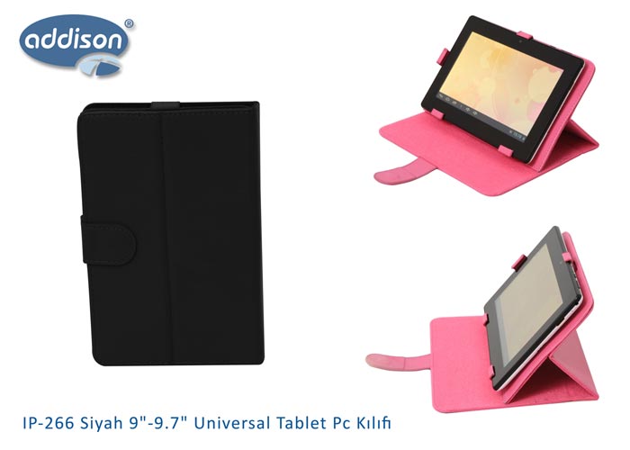 ADDISON IP-266 SIYAH 9"-9.7" UNIVERSAL TABLET PC KILIF