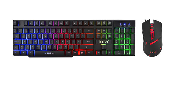 INCA IKG-448 RAINBOW EFECT MEKANIK HISLI GAMING KLAVYE+MOUSE SET