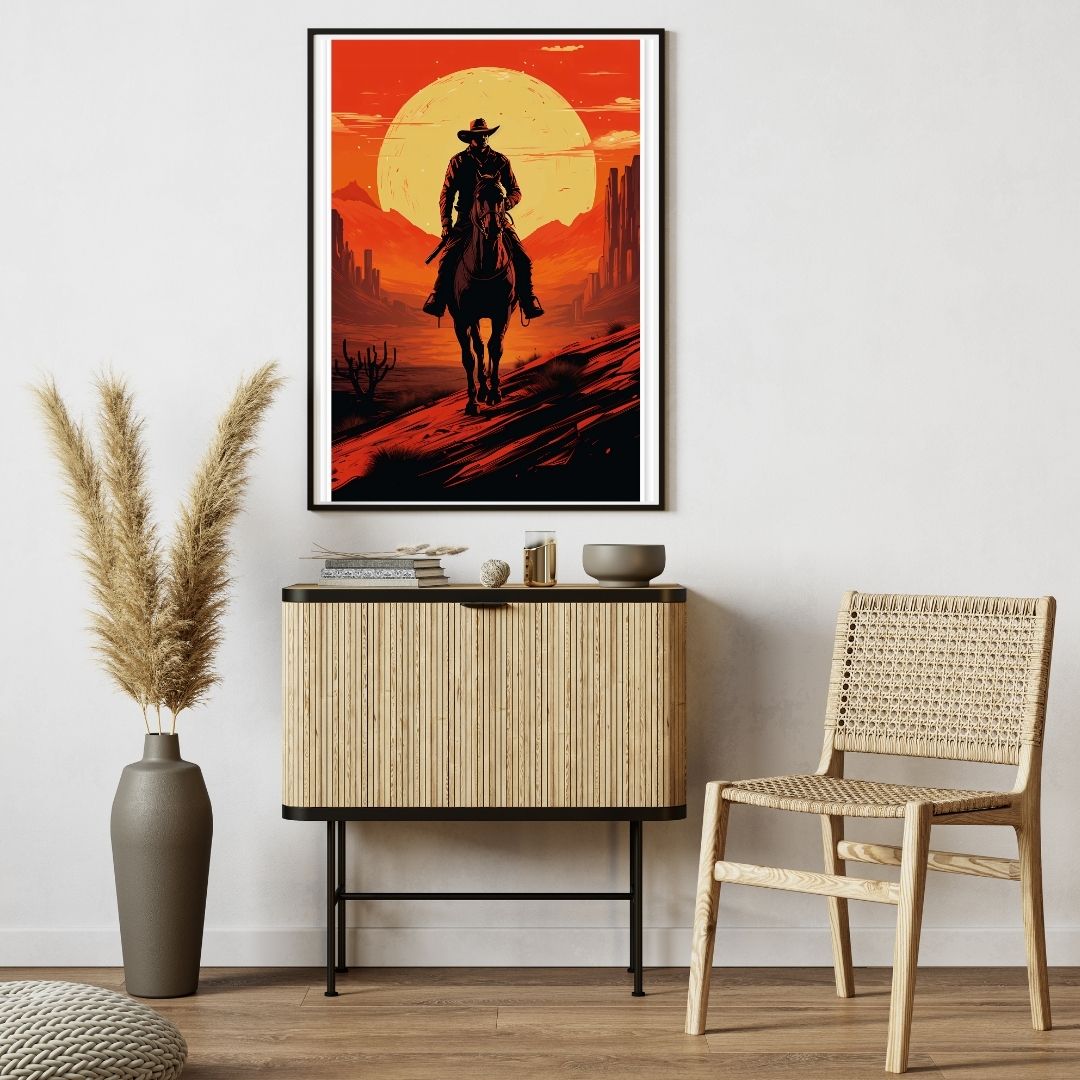 COWBOY EVENING 60x90 8684660336970 PVC ÇERÇEVESİZ TABLO