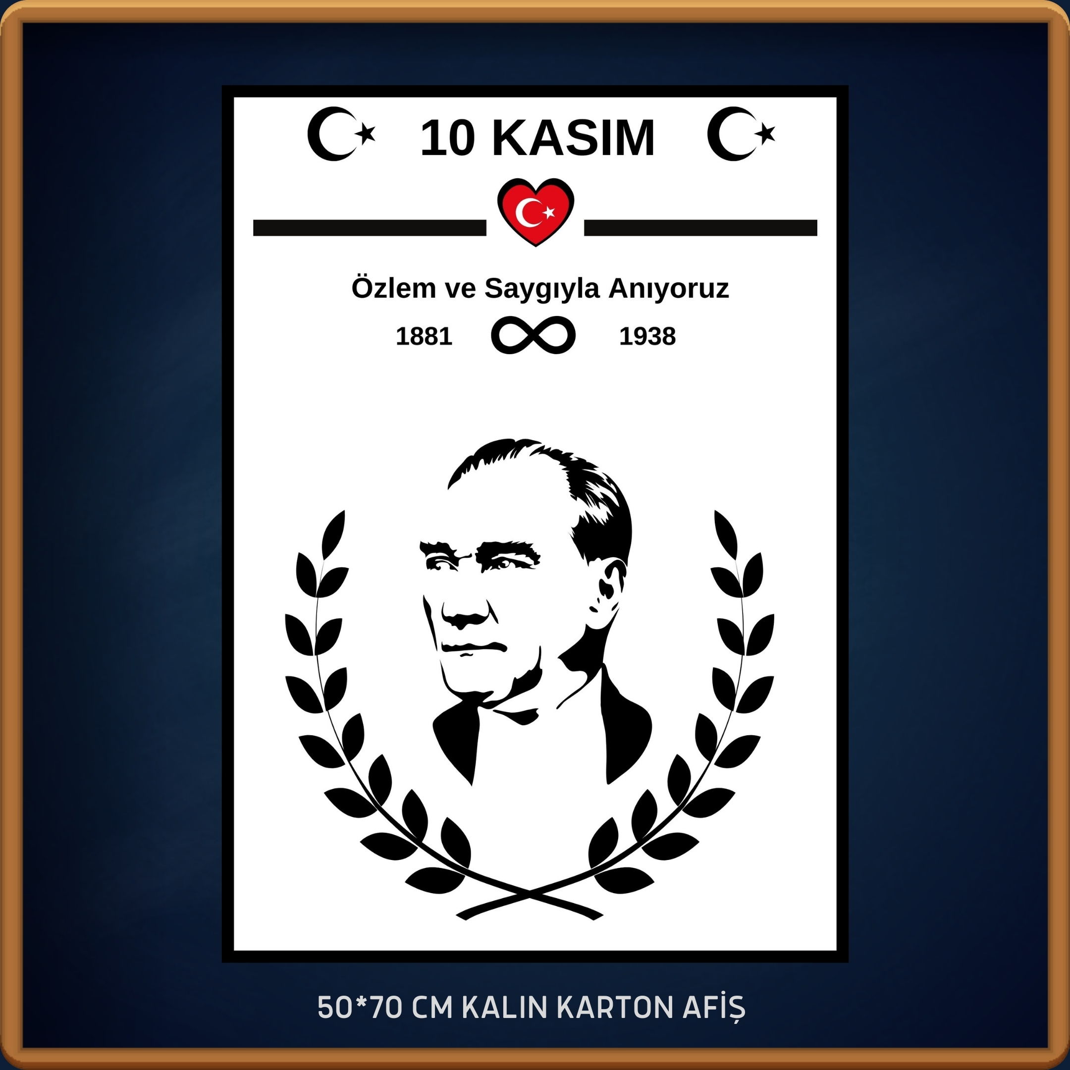 10 Kasım Atatürk Afişi 50x70 cm Bristol Baskı 02