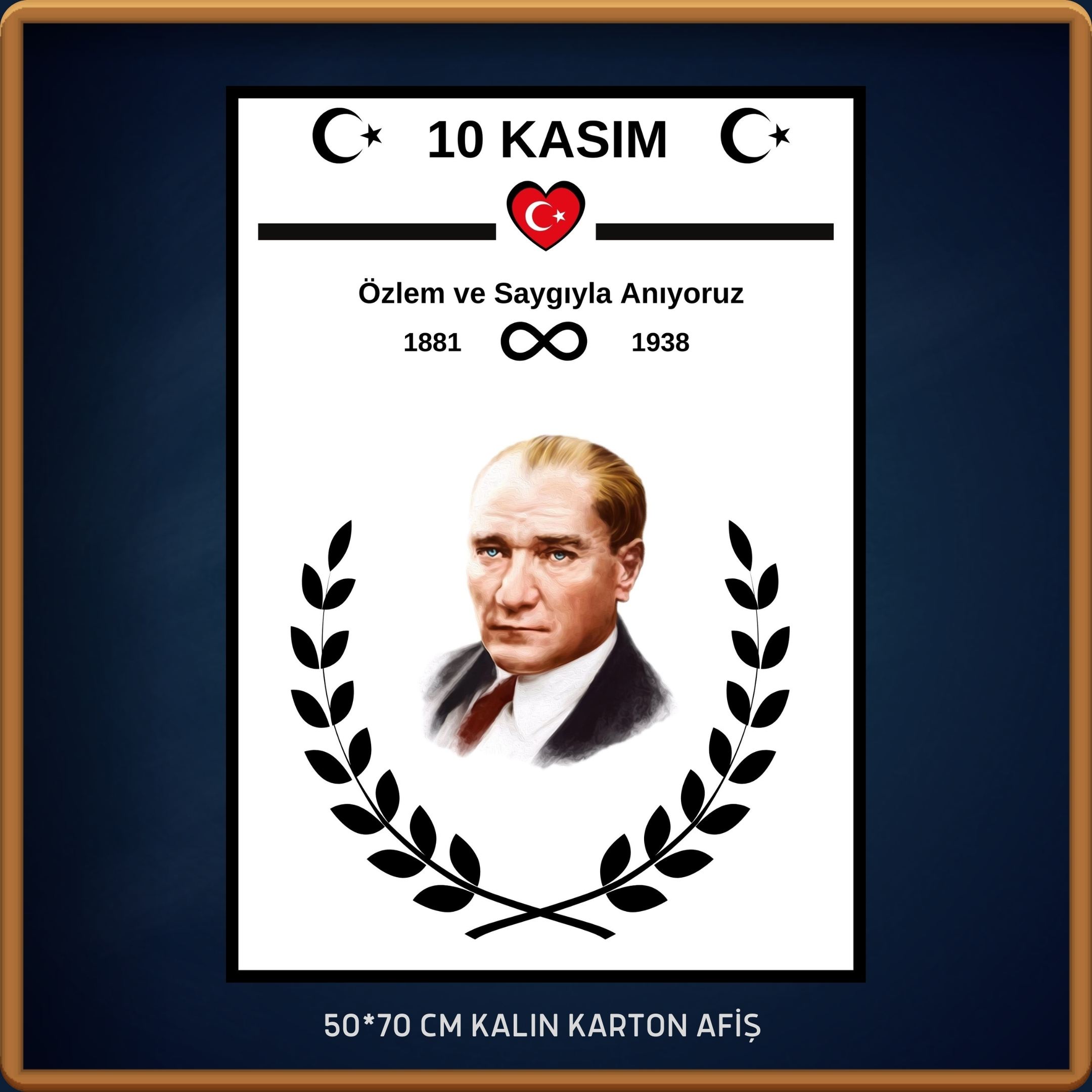 10 Kasım Atatürk Afişi 50x70 cm Bristol Baskı 03