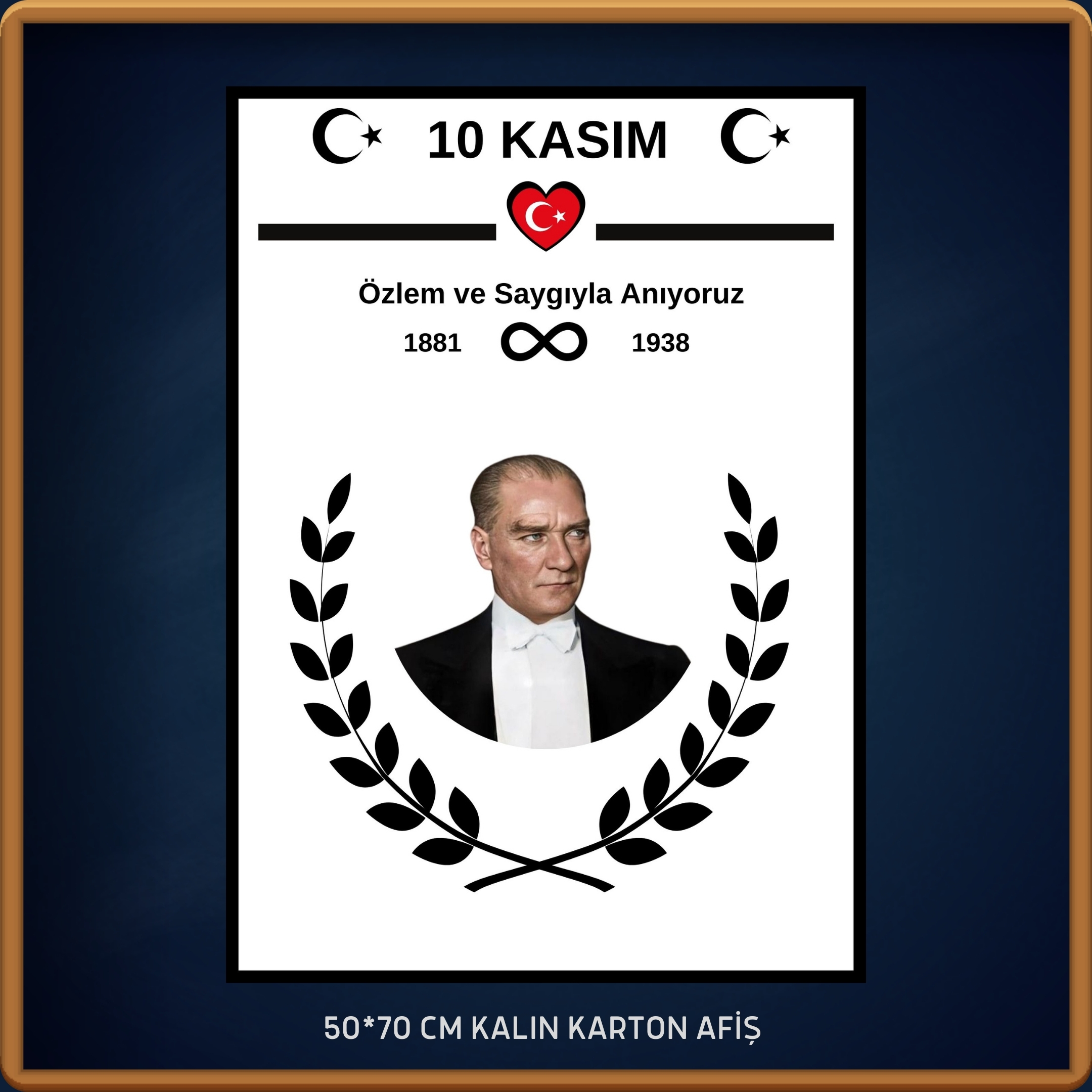 10 Kasım Atatürk Afişi 50x70 cm Bristol Baskı 04