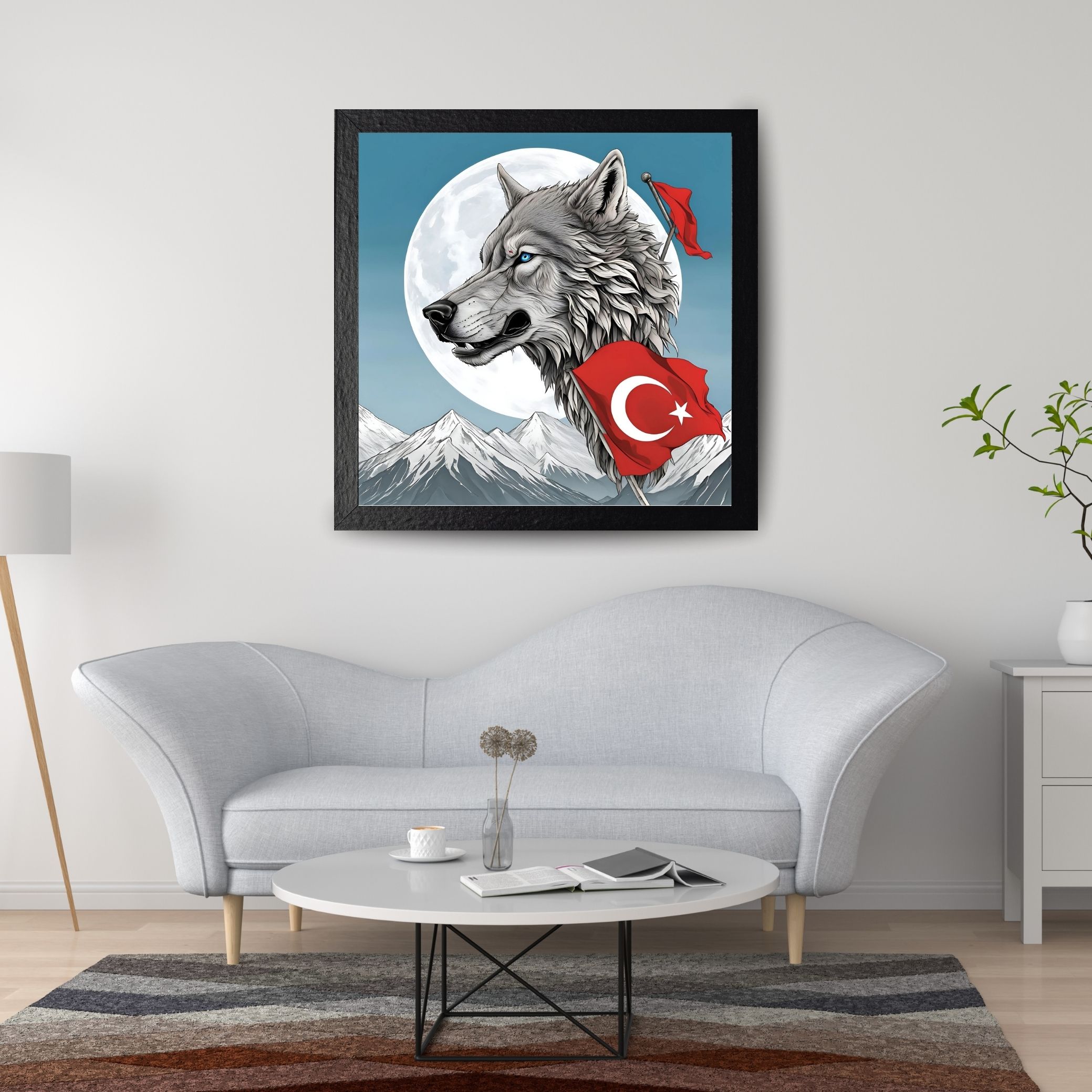 ASİL KURT 18 50X50CM ÇERÇEVESİZ TABLO