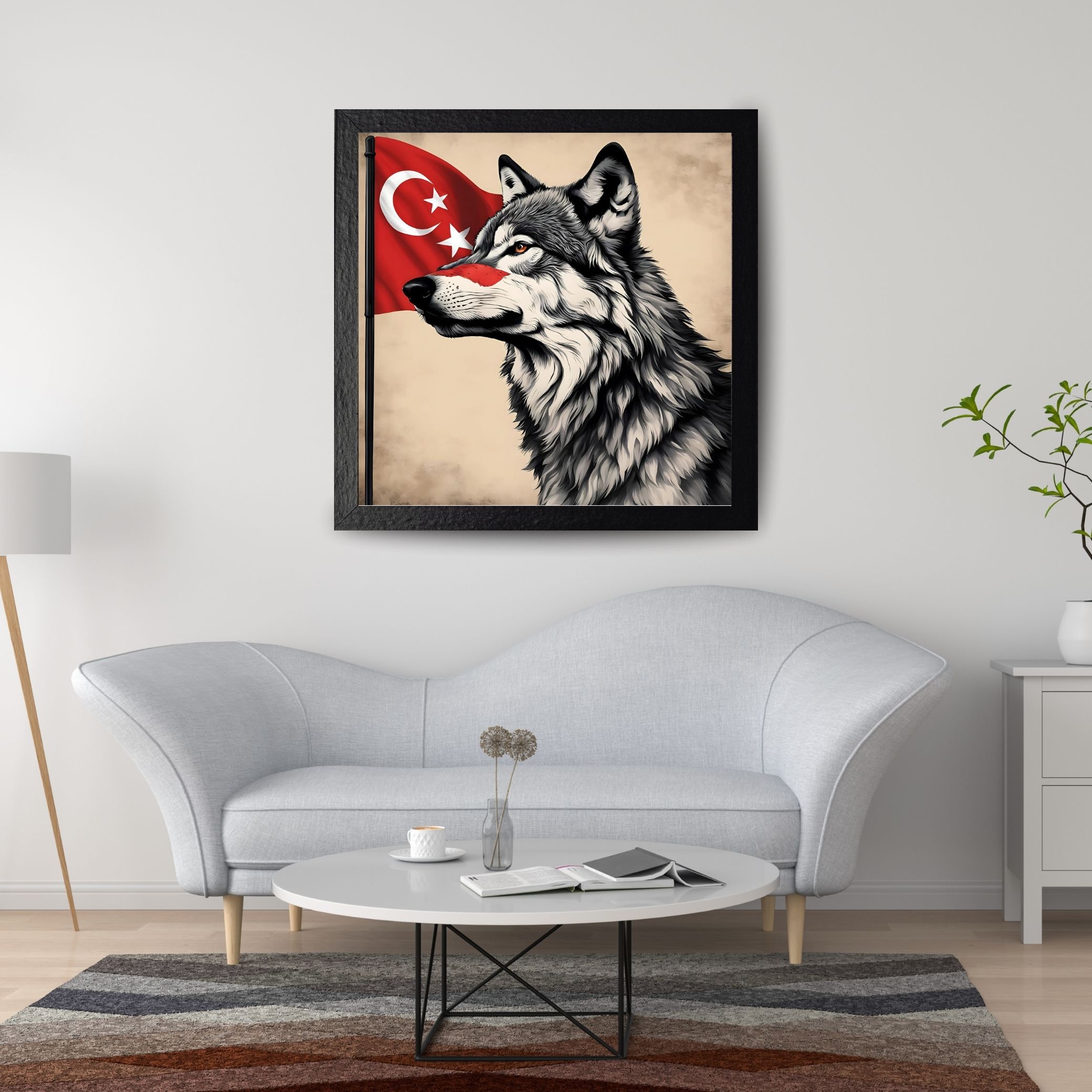 ASİL KURT 33 50X50CM ÇERÇEVESİZ TABLO