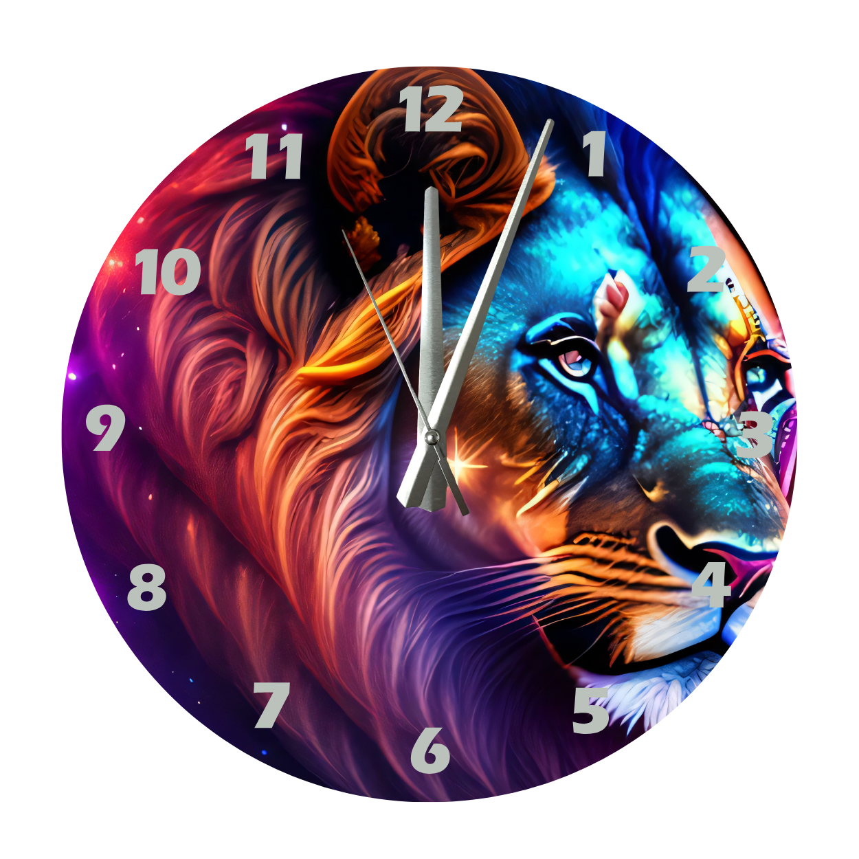 Tİ-PLAY ASLAN ART 30X30CM AKRİLİK DEKORATİF MODERN DUVAR SAATİ