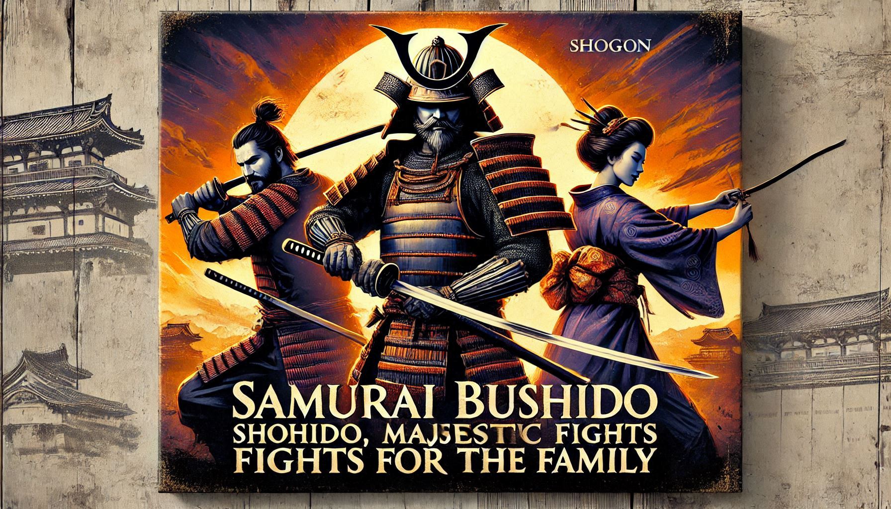 Tİ-PLAY BUSHIDO FIGHT FOR THE FAMILY 60X90CM MODERN SAMURAY PVC ÇERÇEVESİZ TABLO