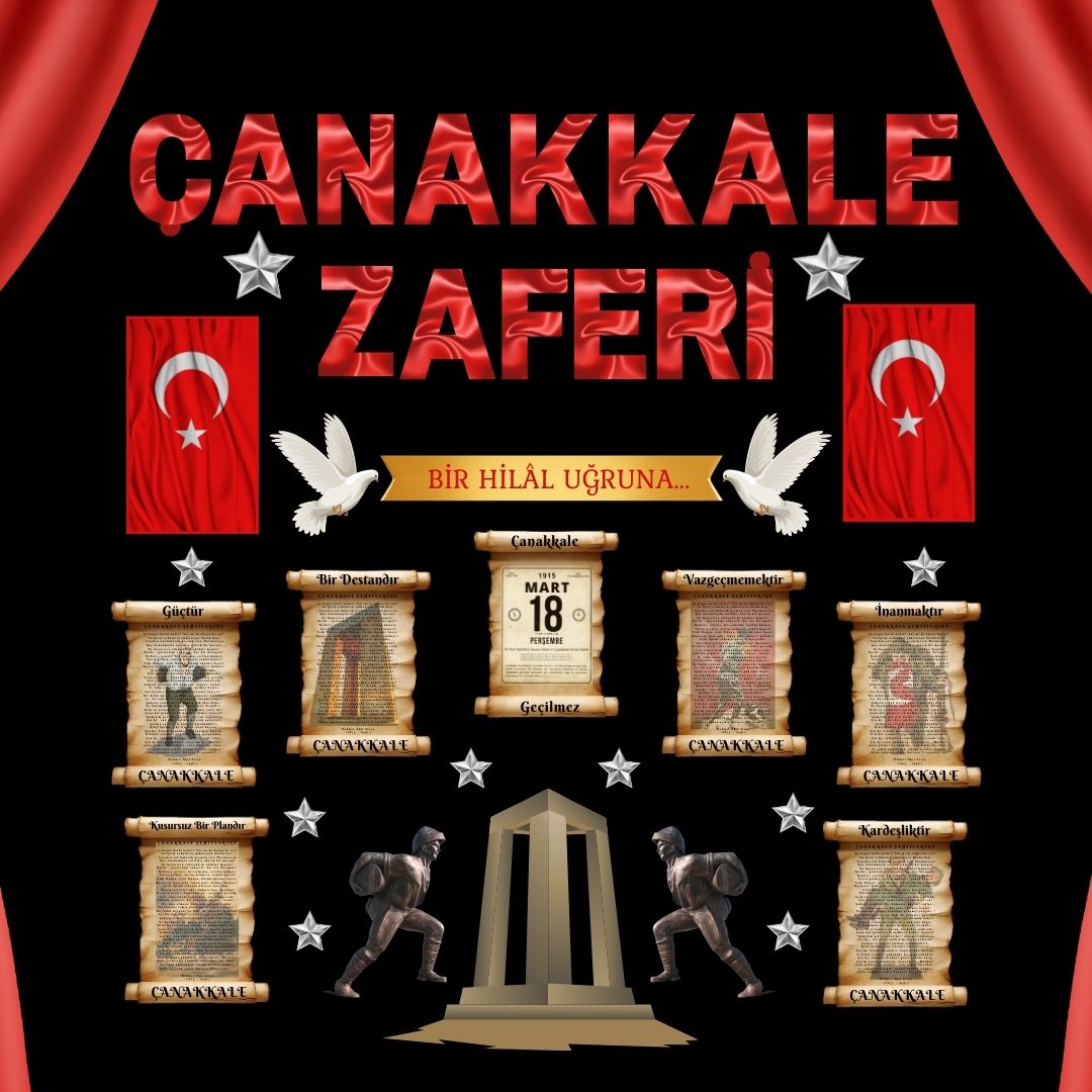 ÇANAKKALE ZAFERİ SAHNE SÜSÜ BÜYÜK ÖLÇÜ
