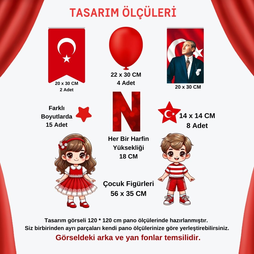 23 NİSAN KUTLU OLSUN PANO SÜSÜ 23 NİSAN KUTLU OLSUN PANO SÜSÜ