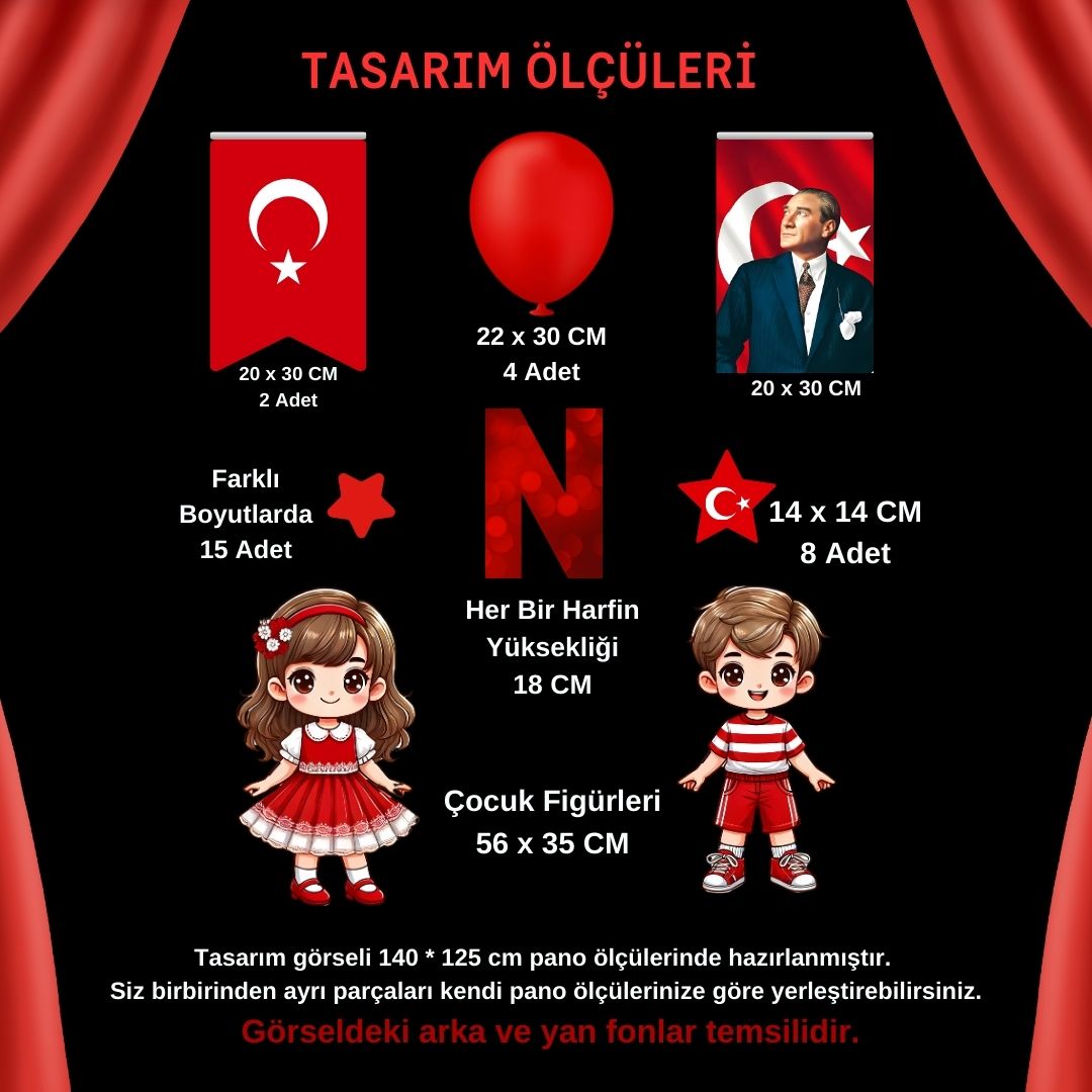 23 NİSAN KUTLU OLSUN PANO SÜSÜ 