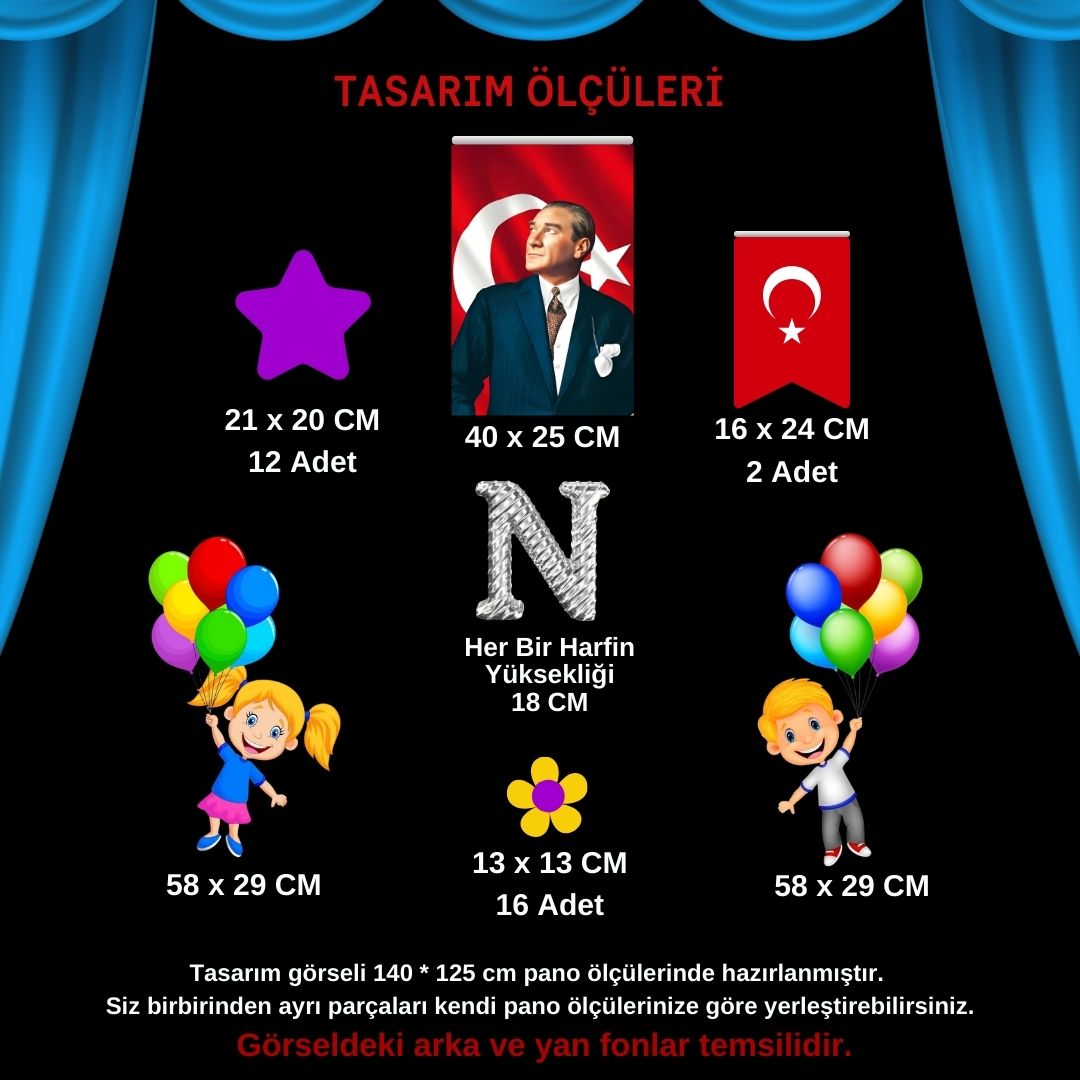 23 NİSAN KUTLU OLSUN PANO SÜSÜ 02 23 NİSAN KUTLU OLSUN PANO SÜSÜ 02