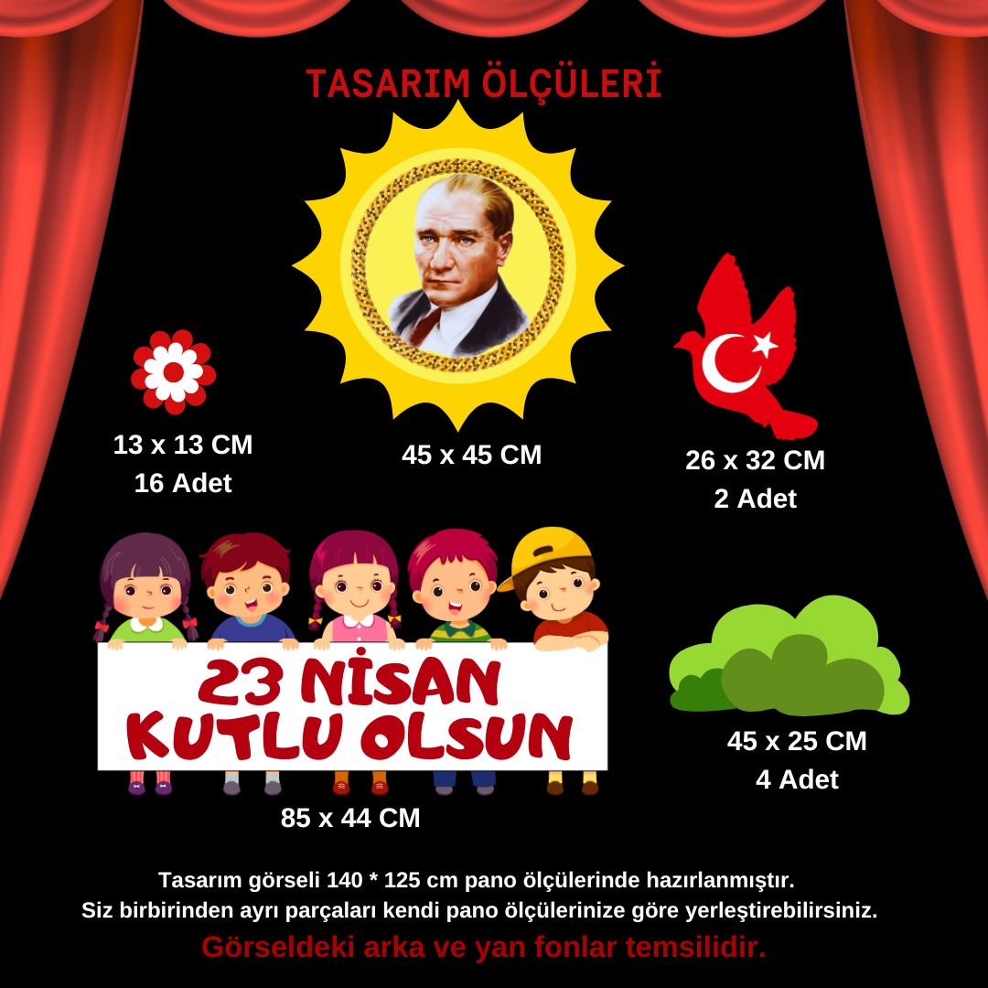 23 NİSAN KUTLU OLSUN PANO SÜSÜ 03