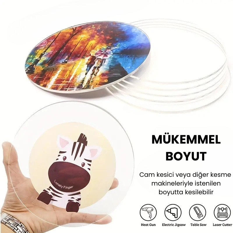 Ti Play 12 Adet 10CM Şeffaf Yuvarlak Akrilik Daireler DIY Sanat ve El Sanatları İçin Ti Play 12 Adet 10CM Şeffaf Yuvarlak Akrilik Daireler DIY Sanat ve El Sanatları İçin