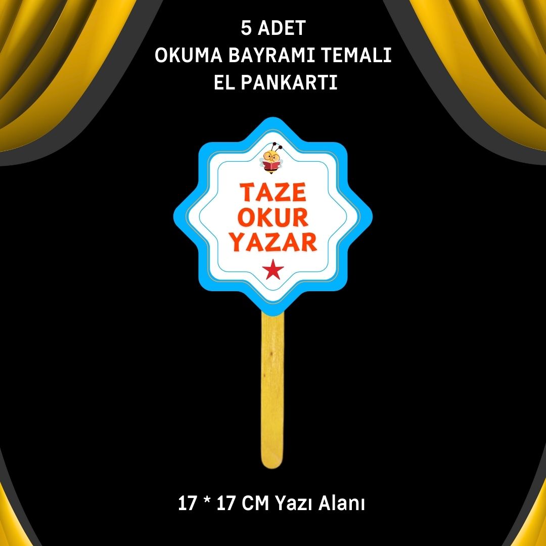 OKUMA BAYRAMI / ŞENLİĞİ TEMALI 5 li EL PANKARTLARI