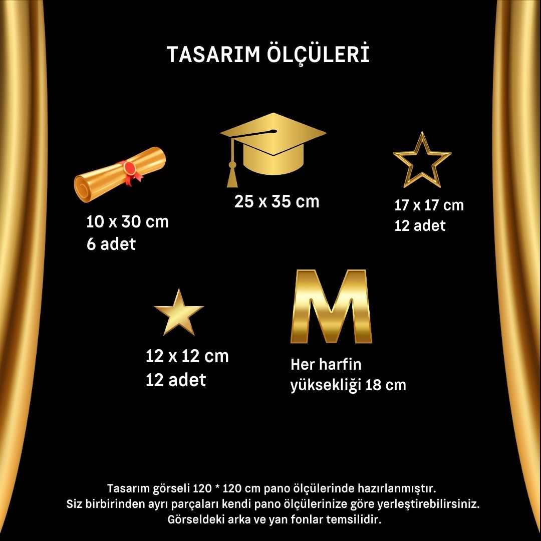 MEZUNİYET HATIRASI YAZILI PANO SÜSÜ MEZUNİYET HATIRASI YAZILI PANO SÜSÜ