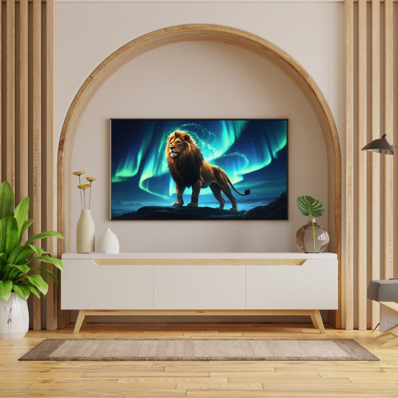 HAYVAN FİGÜRLÜ ASİL ASLANLI PVC 60X90 CM ÇERÇEVESİZ TABLO 17