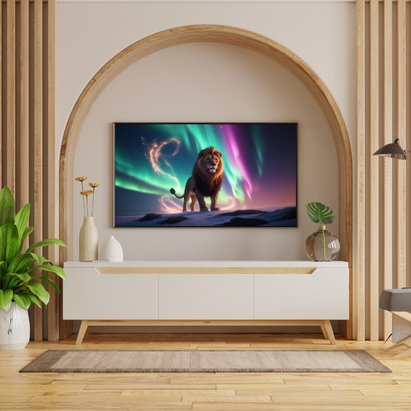 HAYVAN FİGÜRLÜ GECE ASLANLI PVC 60X90 CM ÇERÇEVESİZ TABLO 18