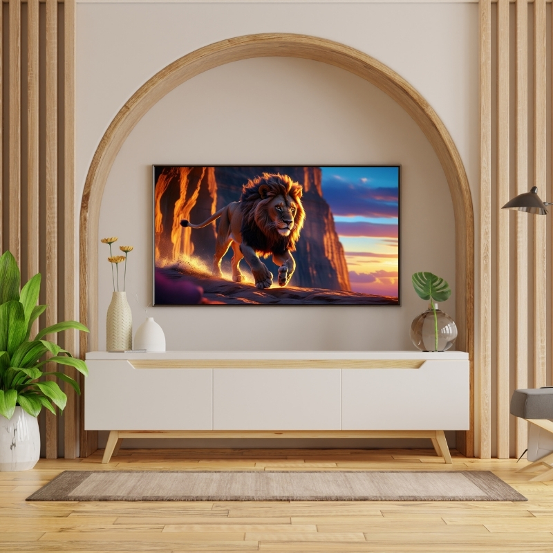 HAYVAN FİGÜRLÜ AV MEVSİMİ II ASLANLI PVC 60X90 CM ÇERÇEVESİZ TABLO 20