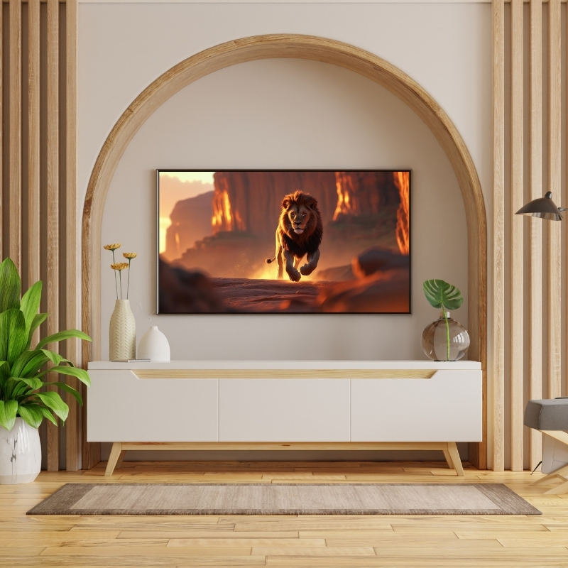 HAYVAN FİGÜRLÜ AV MEVSİMİ III ASLANLI PVC 60X90 CM ÇERÇEVESİZ TABLO 21