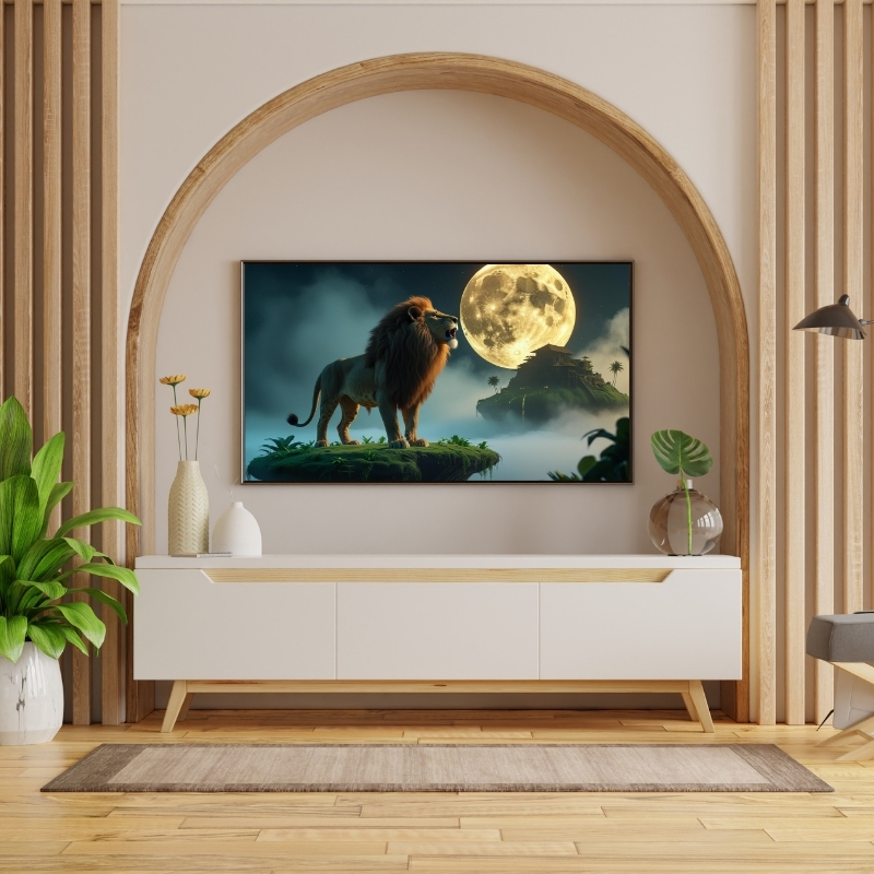 HAYVAN FİGÜRLÜ KÜKREME III ASLANLI PVC 60X90 CM ÇERÇEVESİZ TABLO 29