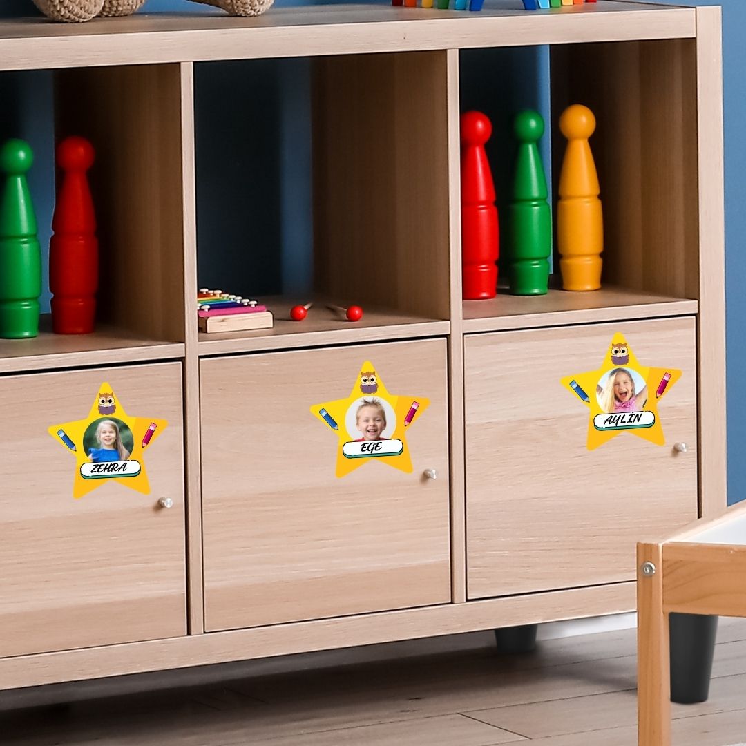 ÖĞRENCİ YAKA VE DOLAP İSİM KARTLARI 01 40'lı Paket