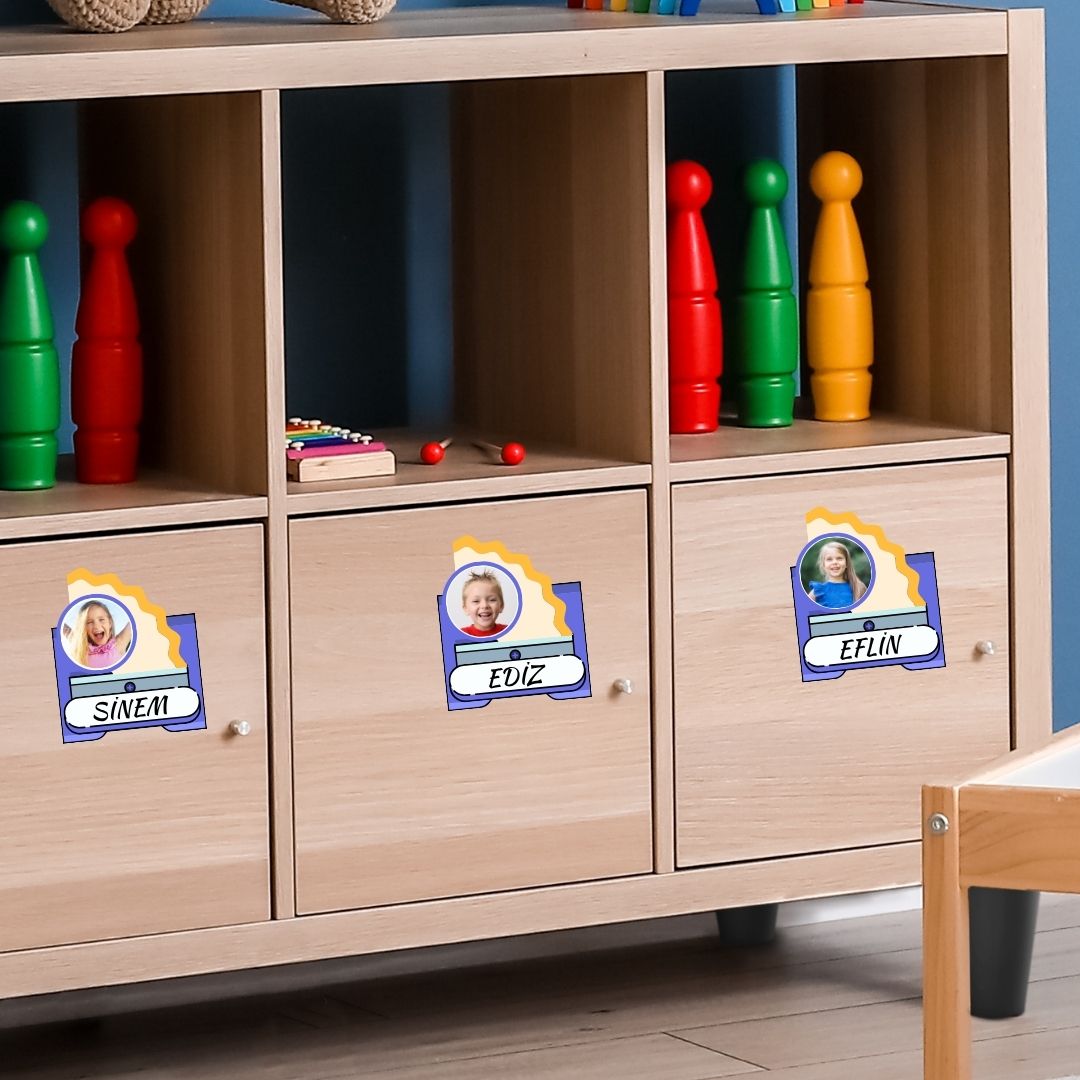 ÖĞRENCİ YAKA VE DOLAP İSİM KARTLARI  MB1 40'lı Paket