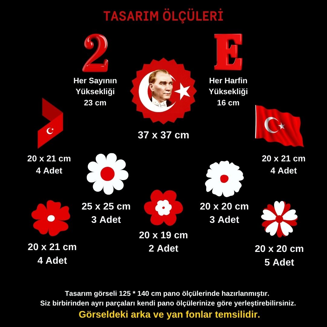 29 EKİM CUMHURİYET BAYRAMI PANO SÜSÜ