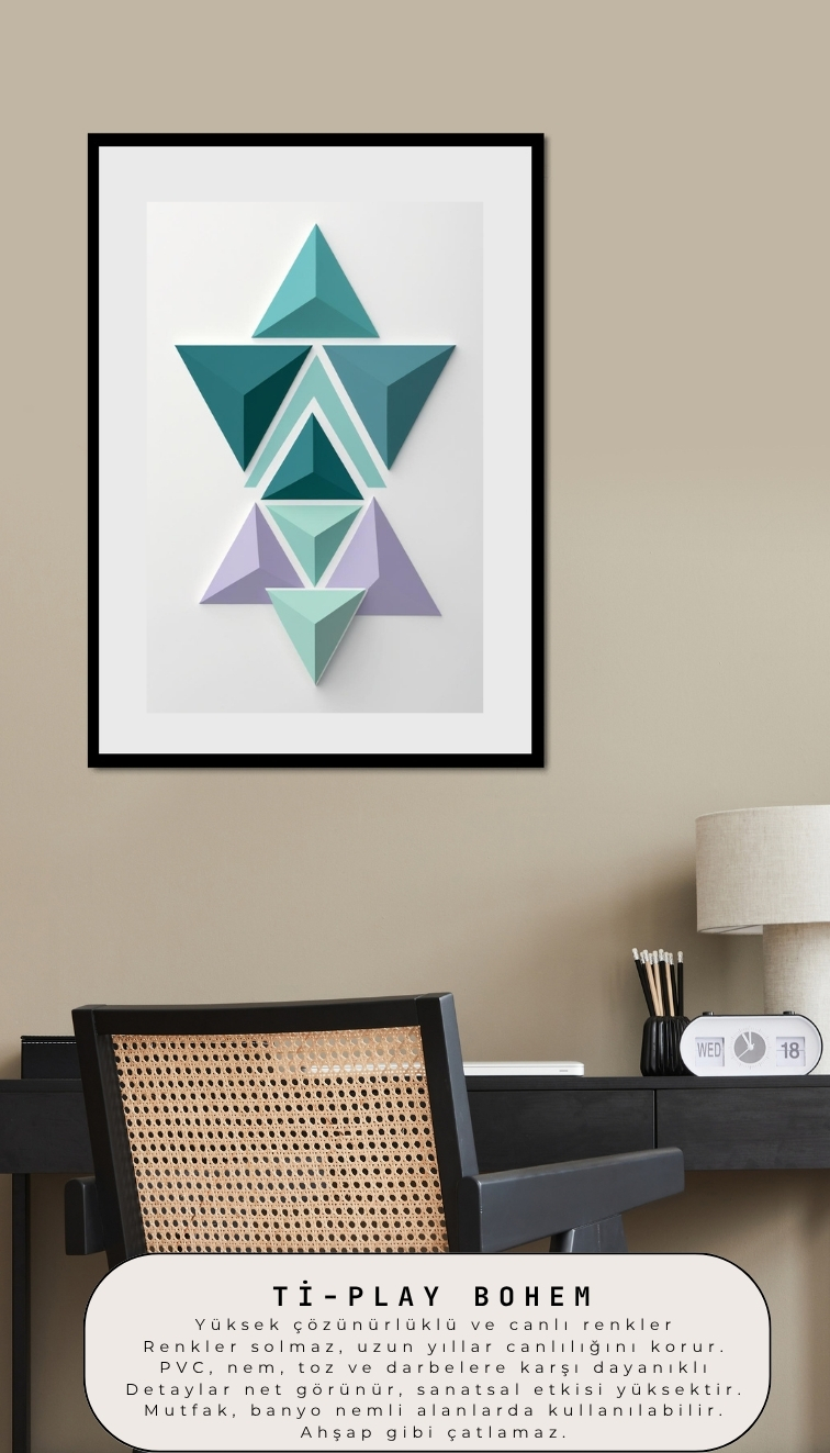 BOHEM TABLO SOYUT ÜÇGENLER, GEOMETRİK, SOYUT ÜÇGENLER BOHEM DUVAR SANATI ÇERÇEVESİZ TABLO BOHEM TABLO SOYUT ÜÇGENLER, GEOMETRİK, SOYUT ÜÇGENLER BOHEM DUVAR SANATI ÇERÇEVESİZ TABLO