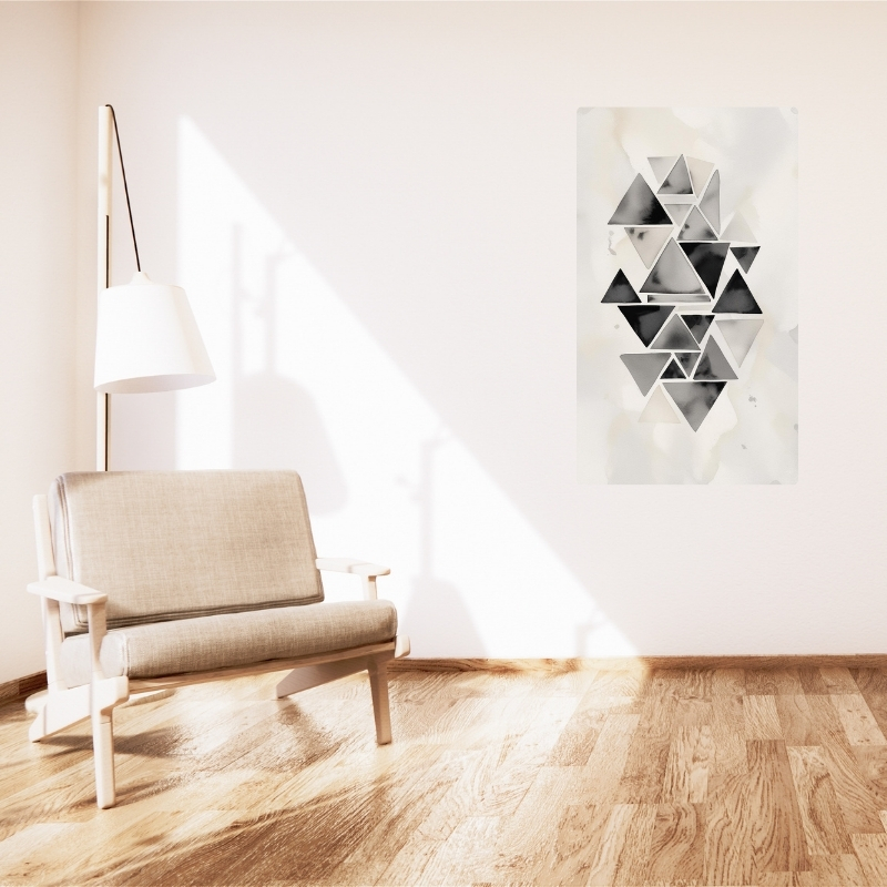 BOHEM TABLO SOYUT ÜÇGENLER, GEOMETRİK, SOYUT ÜÇGENLER BOHEM DUVAR SANATI ÇERÇEVESİZ TABLO
