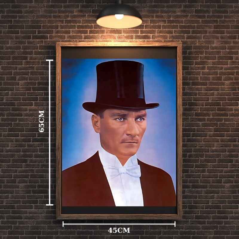 ATATÜRK TABLO SERİSİ 01 ÇERÇEVESİZ 45X65CM PVC TABLO