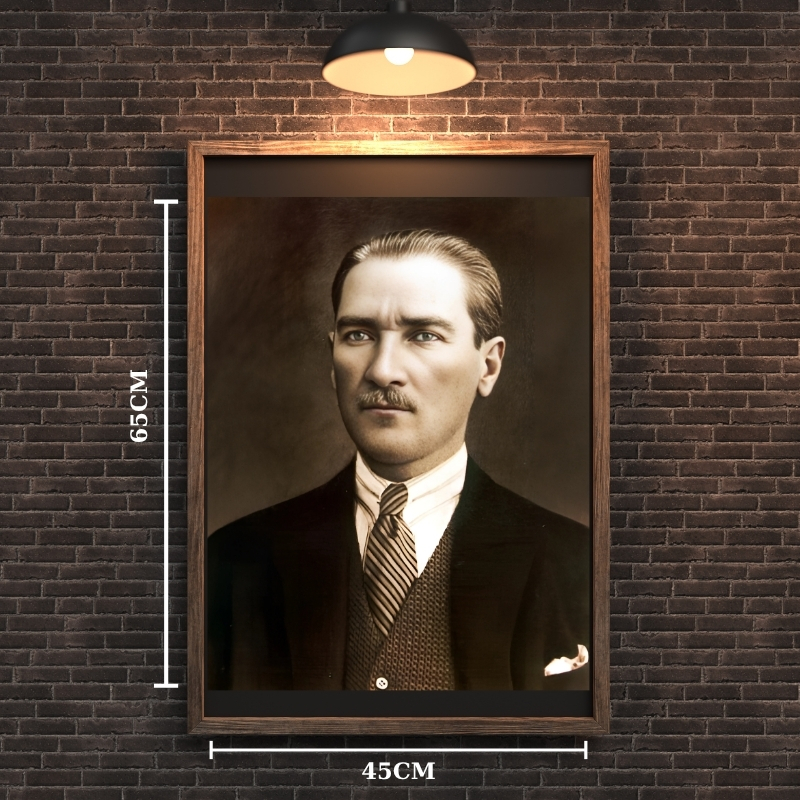 ATATÜRK TABLO SERİSİ 06 ÇERÇEVESİZ 45X65CM PVC TABLO