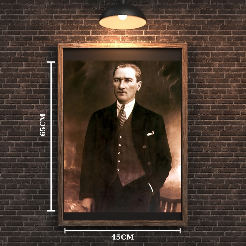 ATATÜRK TABLO SERİSİ 07 ÇERÇEVESİZ 45X65CM PVC TABLO