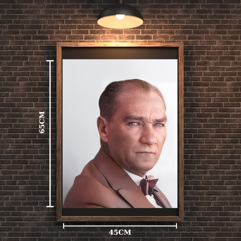 ATATÜRK TABLO SERİSİ 08 ÇERÇEVESİZ 45X65CM PVC TABLO