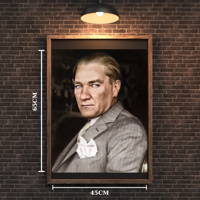 ATATÜRK TABLO SERİSİ 19 ÇERÇEVESİZ 45X65CM PVC TABLO