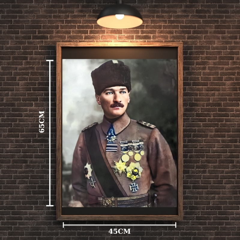 ATATÜRK TABLO SERİSİ 32 ÇERÇEVESİZ 45X65CM PVC TABLO